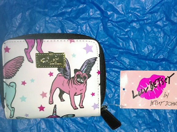 Betsey Johnson Handbags - Betsey Johnson pug zip around wallet